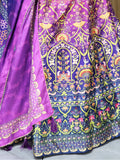 Fabulous Purple Digital Printed Art Silk Festival Wear Lehenga Choli - Zeel Clothing