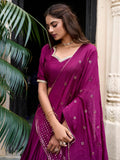 Fabulous Wine Zari Weaving Chanderi Event Wear Lehenga Choli - Zeel Clothing