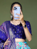 Fancified Sea Green Digital Printed Silk Festive Wear Lehenga Choli - Zeel Clothing