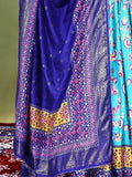 Fancified Sea Green Digital Printed Silk Festive Wear Lehenga Choli - Zeel Clothing