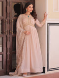 Fantabulous Cream Multi Thread Work Georgette Festive Wear Gown