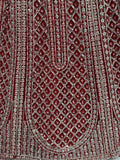 Fantabulous Red Dori Embroidered Net Bridal Lehenga Choli With Dupatta - Zeel Clothing