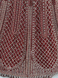 Fantabulous Red Dori Embroidered Net Bridal Lehenga Choli With Dupatta - Zeel Clothing
