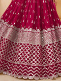 Fantastic Hot Pink Sequins Georgette Wedding Wear Lehenga Choli - Zeel Clothing