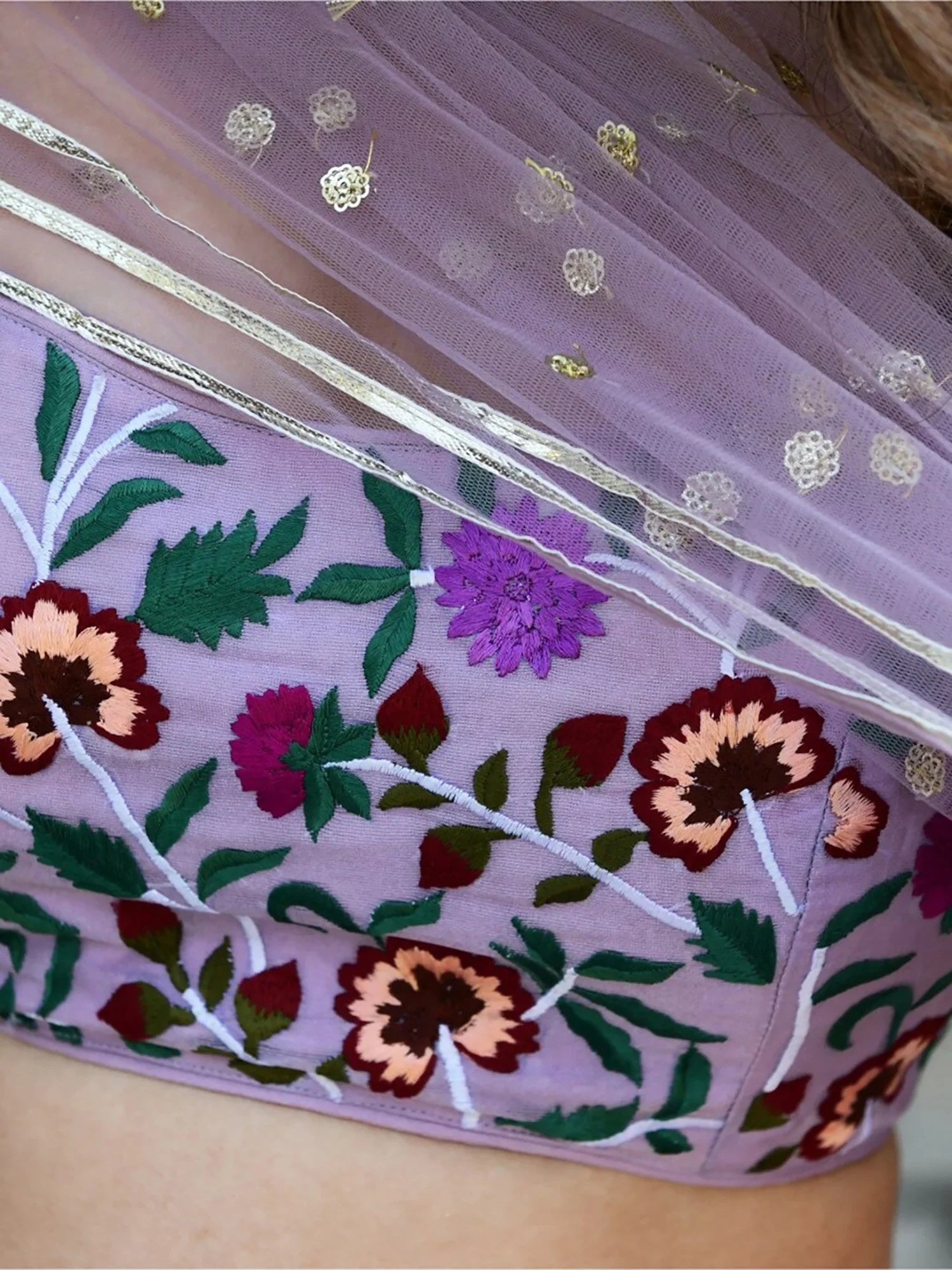 Fantastic Lavender Organza Reception Wear Lehenga Choli - Zeel Clothing