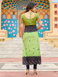 Fantastic Olive Green Kutchi Gamthi Work Georgette Festive Wear Long Kurti - Zeel Clothing