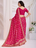Fantastic Pink Bandhej Printed Silk Traditional Wear Saree - Zeel Clothing