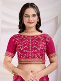 Fantastic Pink Bandhej Printed Silk Traditional Wear Saree - Zeel Clothing