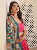Fantastic Pink Jacquard Sangeet Wear Lehenga Choli With Dupatta - Zeel Clothing