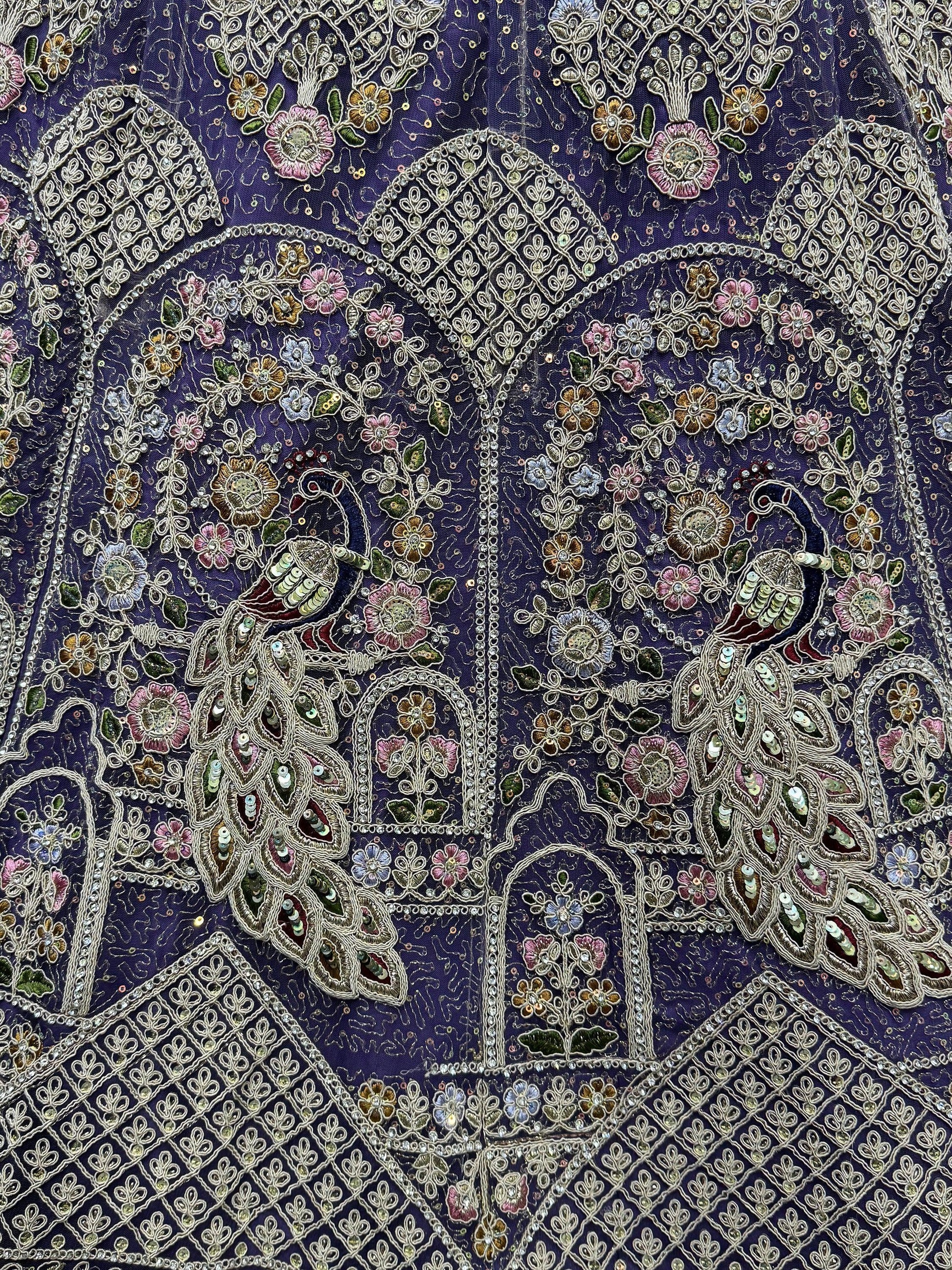 Fantastic Purple Multi-Thread Work Net Designer Lehenga Choli - Zeel Clothing