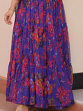 Fantastic Purple Printed Georgette Festive Wear Gown - Zeel Clothing