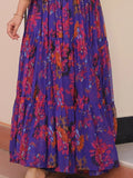 Fantastic Purple Printed Georgette Festive Wear Gown - Zeel Clothing