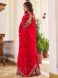 Fantastic Red Sequins Georgette Wedding Wear Lehenga Choli - Zeel Clothing