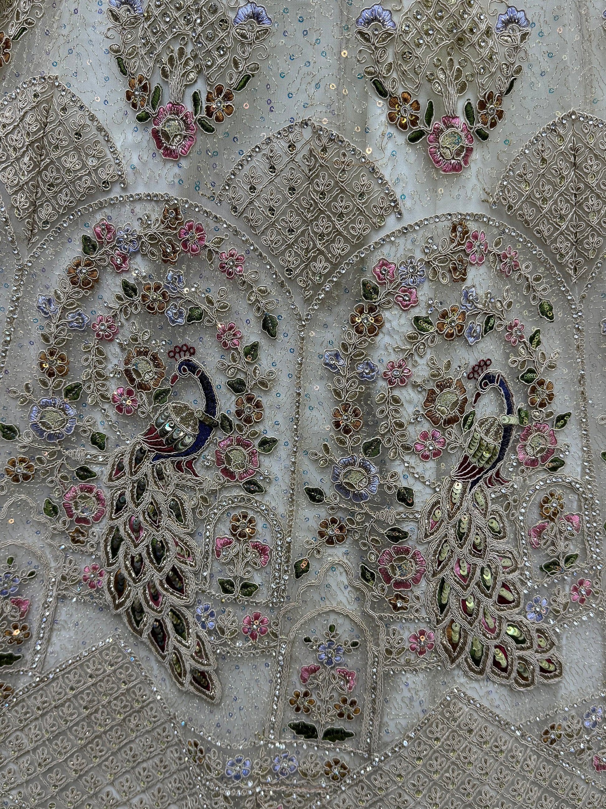 Fantastic White Thread Work Net Bridesmaid Lehenga Choli With Dupatta - Zeel Clothing