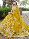 Fantastic Yellow Thread Embroidery Sangeet Wear Lehenga Choli - Zeel Clothing