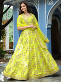 Fantastical Neon Embroidery Silk Lehenga Choli With Dupatta - Zeel Clothing