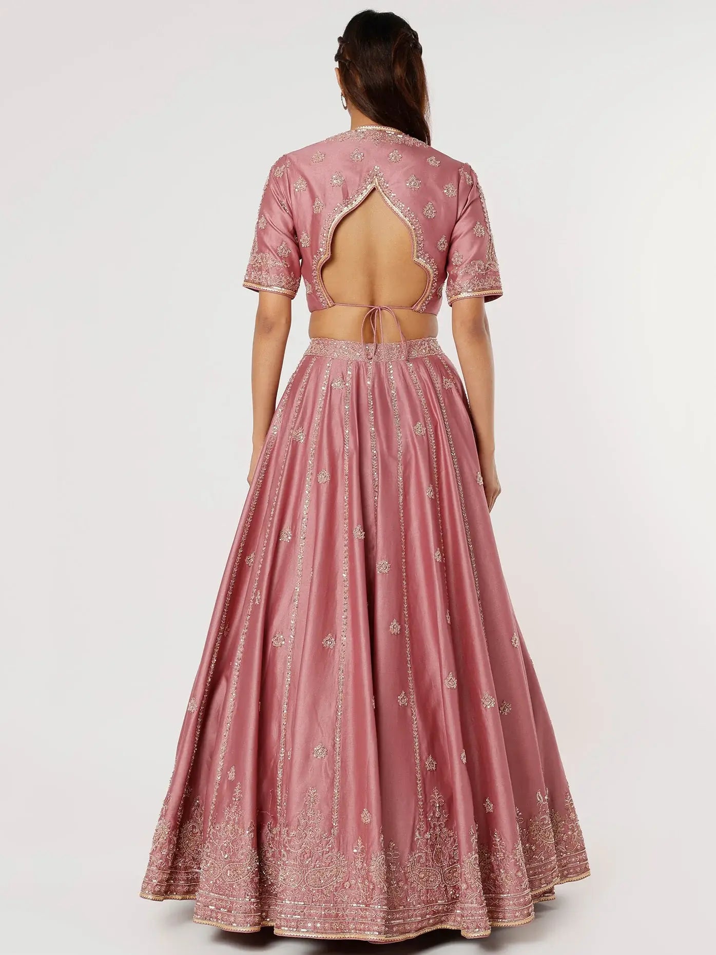 Fantastical Pink Sequins Art Silk Wedding Wear Lehenga Choli - Zeel Clothing