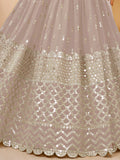 Fascinating Grey Sequins Georgette Reception Wear Lehenga Choli - Zeel Clothing