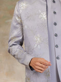 Fascinating Grey Sequins Imported Sangeet Wear Jothpuri Set For Men
