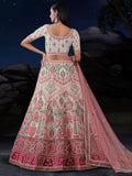 Fascinating Off-White Sequins Georgette Engagement Wear Lehenga Choli - Zeel Clothing