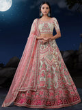 Fascinating Off-White Sequins Georgette Engagement Wear Lehenga Choli - Zeel Clothing