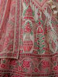 Fascinating Off-White Sequins Georgette Engagement Wear Lehenga Choli - Zeel Clothing