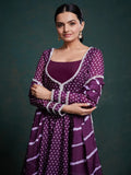 Fascinating Purple Printed Organza Festival Wear Salwar Suit - Zeel Clothing