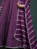 Fascinating Purple Printed Organza Festival Wear Salwar Suit - Zeel Clothing