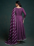 Fascinating Purple Printed Organza Festival Wear Salwar Suit - Zeel Clothing