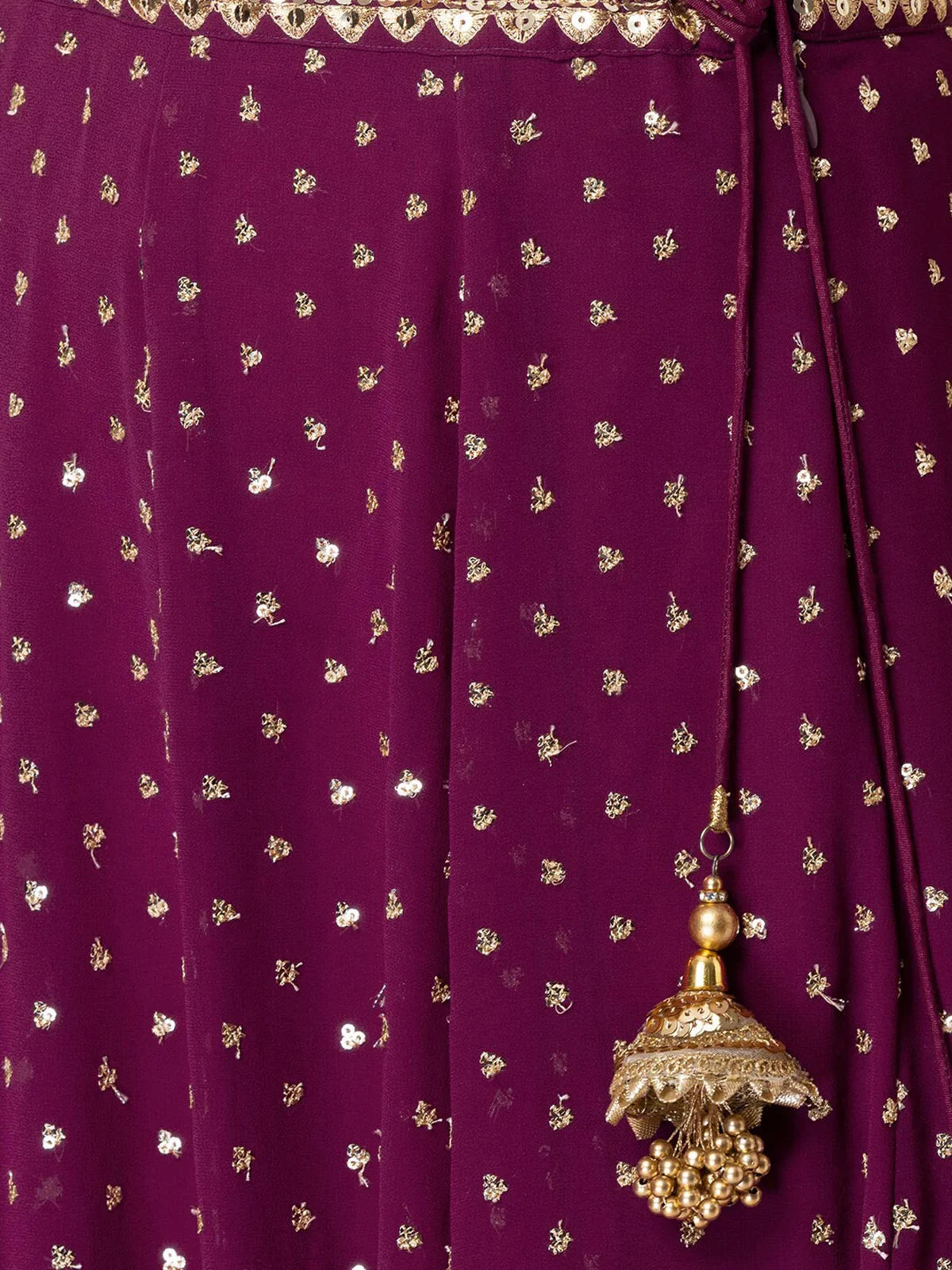 Fascinating Purple Sequins Georgette Wedding Wear Lehenga Choli - Zeel Clothing
