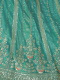Fascinating Sky Blue Zari Work Silk Bridesmaid Lehenga Choli - Zeel Clothing