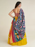 Fascinating Yellow Gamthi Work Satin Navratri Lehenga Choli - Zeel Clothing