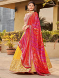 Fascinating Yellow Sequins Georgette Traditional Lehenga Choli - Zeel Clothing