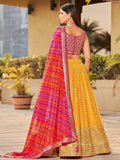 Fascinating Yellow Sequins Georgette Traditional Lehenga Choli - Zeel Clothing
