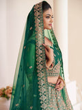 Fetching Green Sequins Net Bridal Wear Lehenga Choli With Dupatta - Zeel Clothing