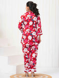 Fictitious Red-Color Floral Printed Rayon Casual Wear Co-Ord Set - Zeel Clothing