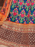 Colorful embroidered bridal lehenga
