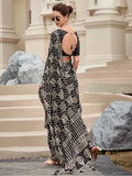 Glamorous Black Printed Silk Event Wear Saree With Blouse - Zeel Clothing