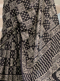 Glamorous Black Printed Silk Event Wear Saree With Blouse - Zeel Clothing