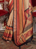 Glamorous Cream Zari Weaving Silk Traditional Saree With Blouse - Zeel Clothing
