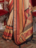 Glamorous Cream Zari Weaving Silk Traditional Saree With Blouse - Zeel Clothing