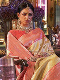 Glamorous Golden Zari Woven Kanjivaram Silk Traditional Saree - Zeel Clothing