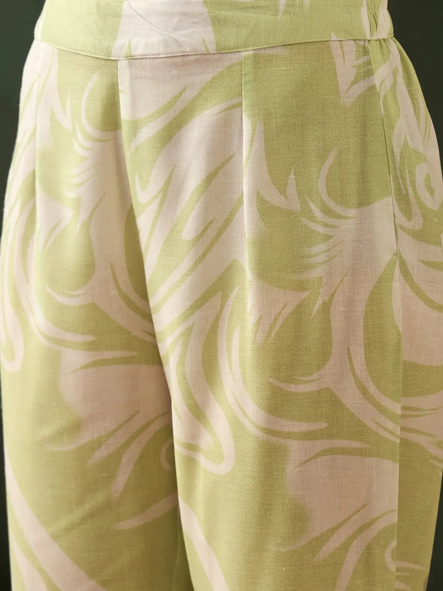 Glamorous Green Embroidered Cotton Readymade Anarkali Suit Pant - Zeel Clothing