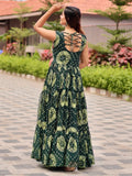 Glamorous Green Gamthi Work Georgette Navratri Special Gown - Zeel Clothing