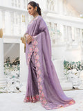 Glamorous Lavender Embroidered Silk Festive Wear Saree - Zeel Clothing