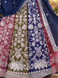 Glamorous Multicolor Sequins Georgette Wedding Wear Lehenga Choli With Dupatta - Zeel Clothing