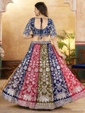 Glamorous Multicolor Sequins Georgette Wedding Wear Lehenga Choli With Dupatta - Zeel Clothing