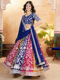Glamorous Multicolor Sequins Georgette Wedding Wear Lehenga Choli With Dupatta - Zeel Clothing
