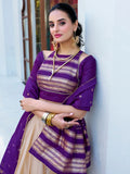 Glamorous Off-White Zari Weaving Chanderi Lehenga Choli With Dupatta - Zeel Clothing
