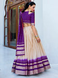 Glamorous Off-White Zari Weaving Chanderi Lehenga Choli With Dupatta - Zeel Clothing